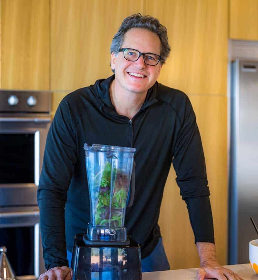 Dr. Matthew Weiner in kitchen with blender