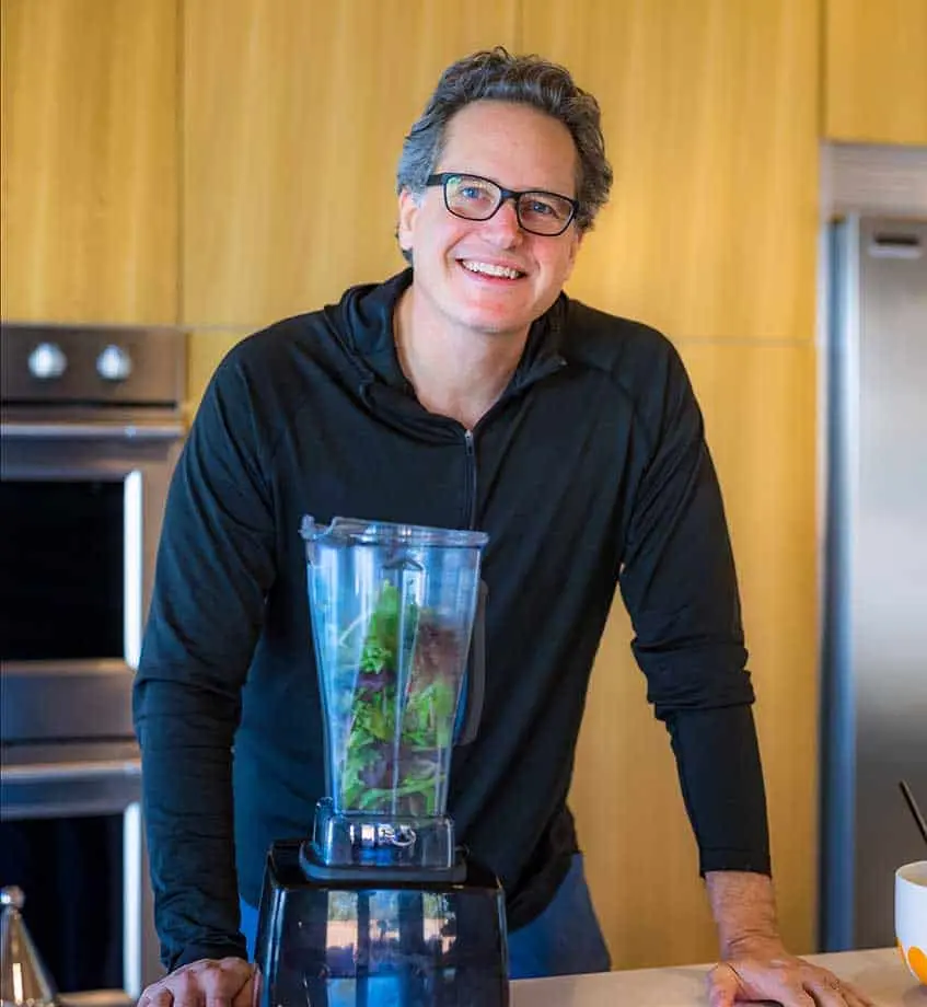 Dr. Matthew Weiner in kitchen with blender